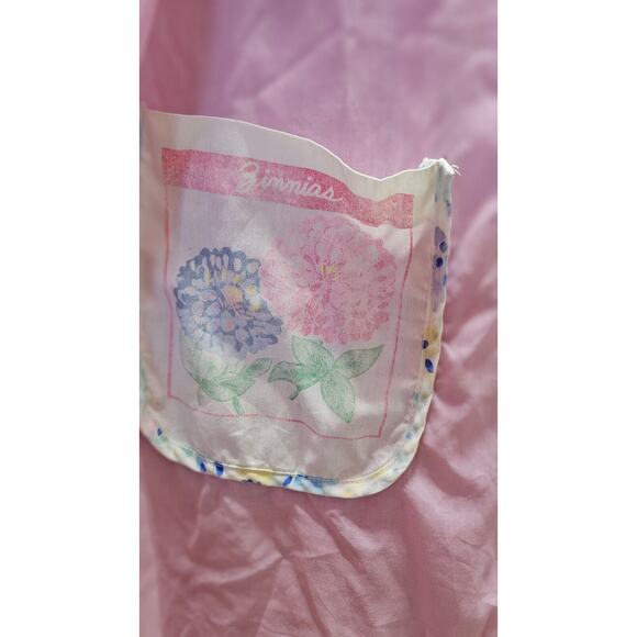 VTG Coffee Time House Coat Dress MuMu Robe Floral USA Snap Front Pink Zinnias XL - Picture 4 of 5